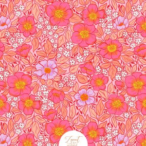 Gardenblooms Pink with Lila jersey