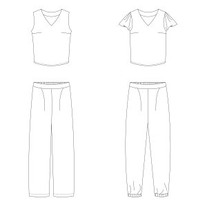 Nia top en broek dames