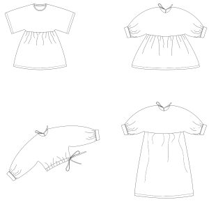Vita jurk en blouse kids