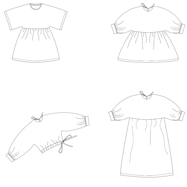 Vita jurk en blouse kids