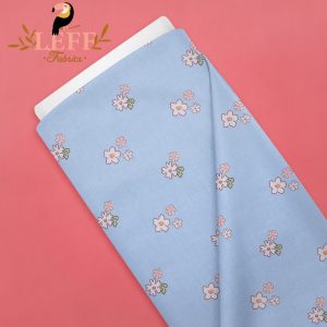 Floral denim frenchterry