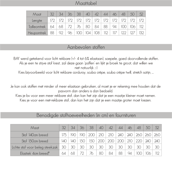 Bay broek voor dames en tieners - Afbeelding 2