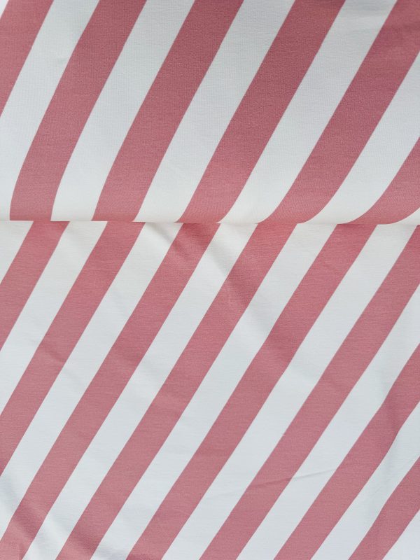Eva Mouton strepen strawberry frenchterry - Afbeelding 3