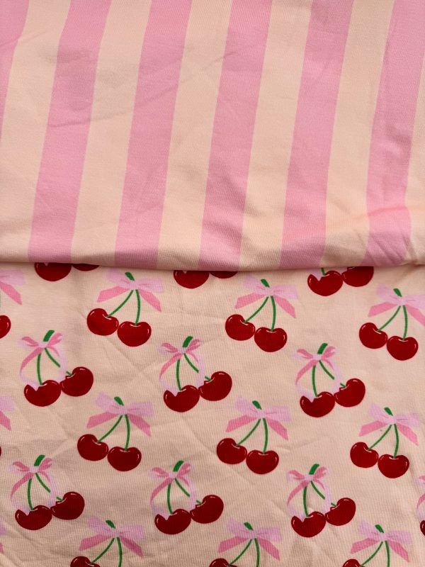 Cherry cute strepen jersey - Afbeelding 3