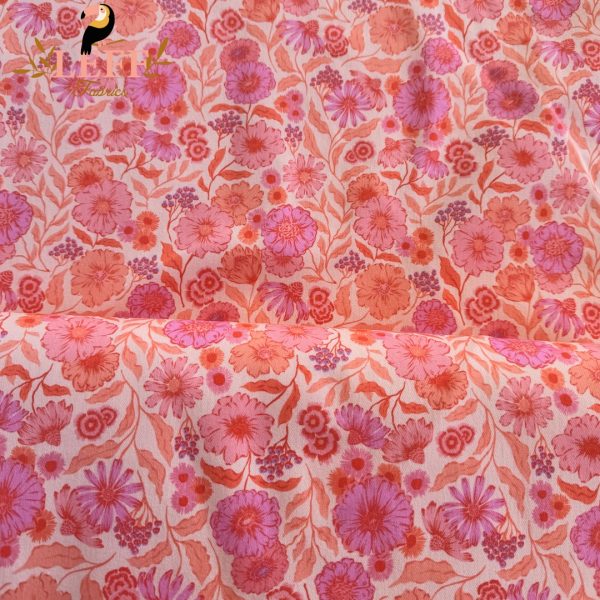 Floral bloom denim twill - Afbeelding 2
