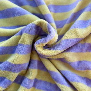 Badstof Lemon Lila Stripes