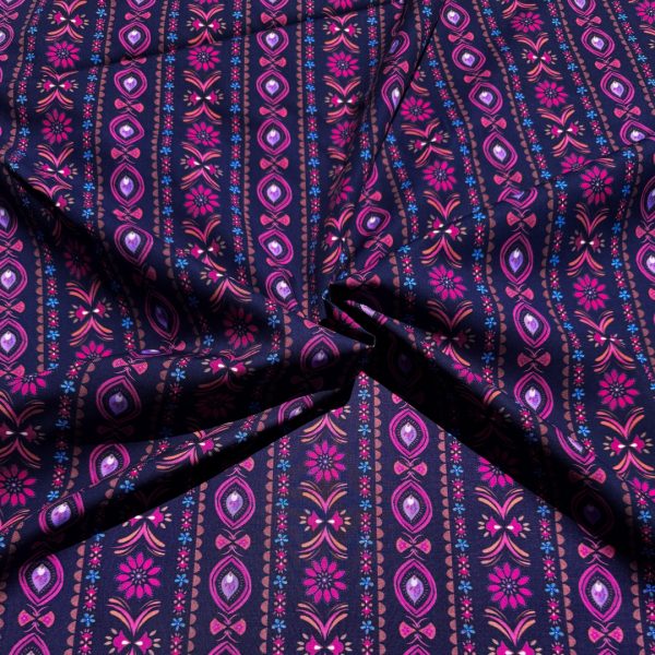 Katoen Navy blockprint