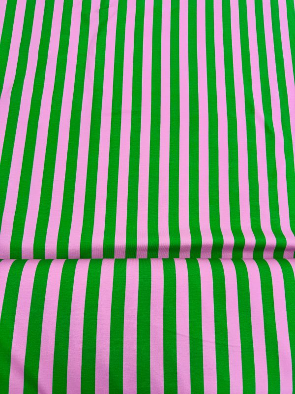 Roze met groen gestreept - Afbeelding 2