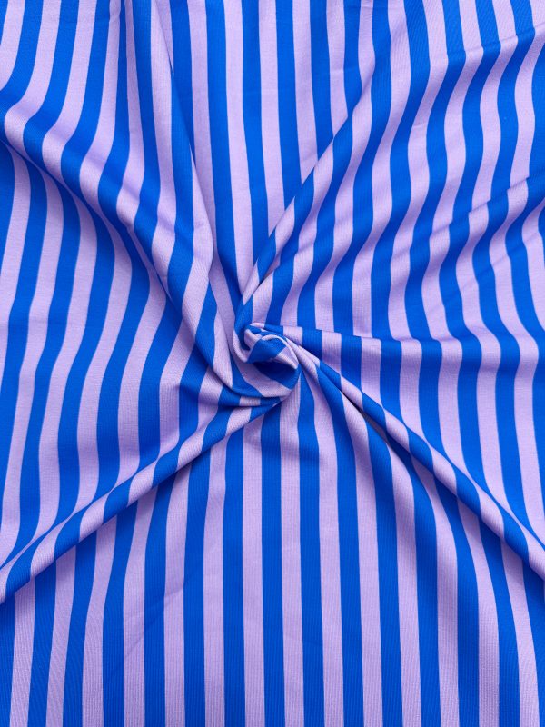 Blauw lila gestreepte jersey