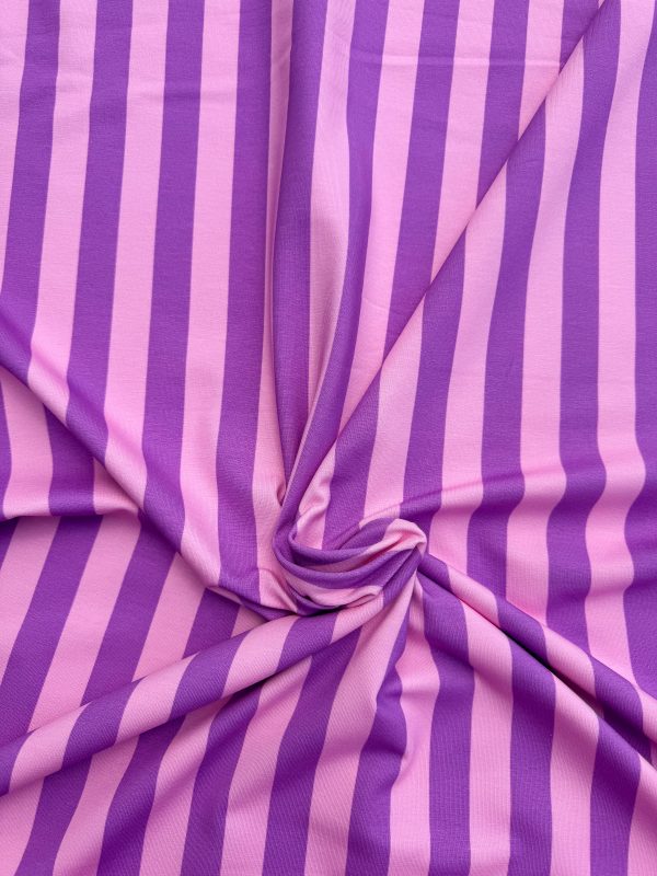 Roze met paars gestreepte jersey