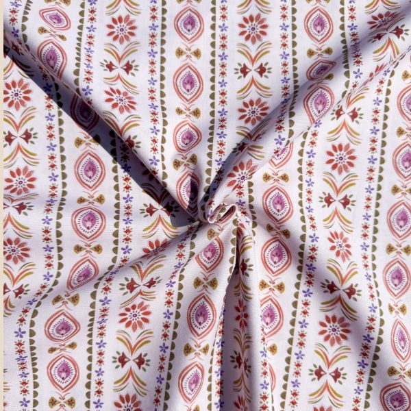 Katoen white blockprint