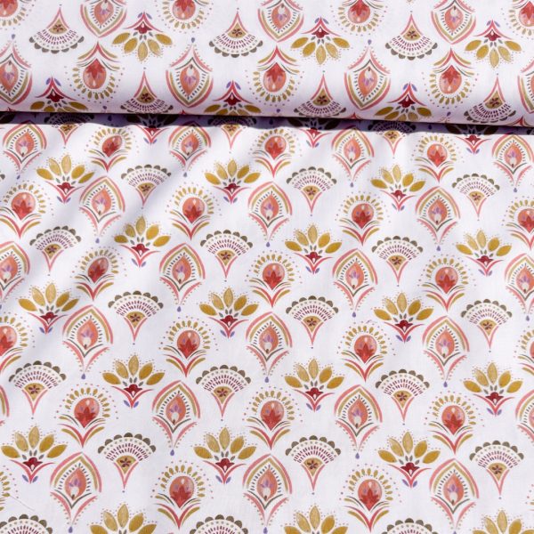 Katoen boho white bloom - Afbeelding 2