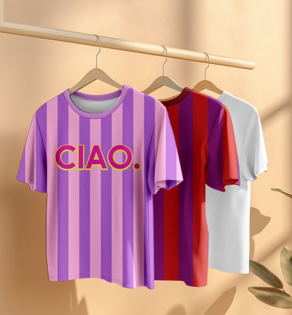 Roze met paars gestreepte jersey - Afbeelding 3