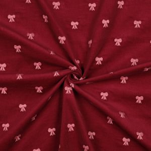 Babycorduroy geborduurde strikjes