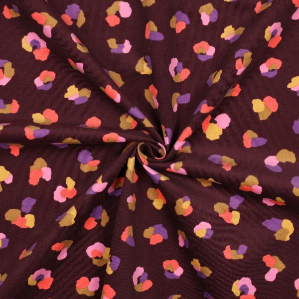Corduroy panterprint bordeaux