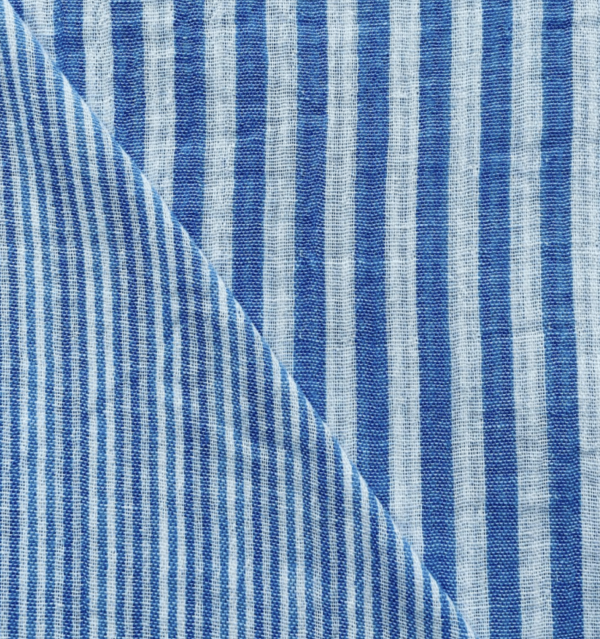 Hydrofiel yarn dyed strepen blauw