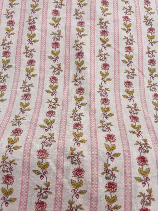 Rosy meadow stripe linnen - Afbeelding 2