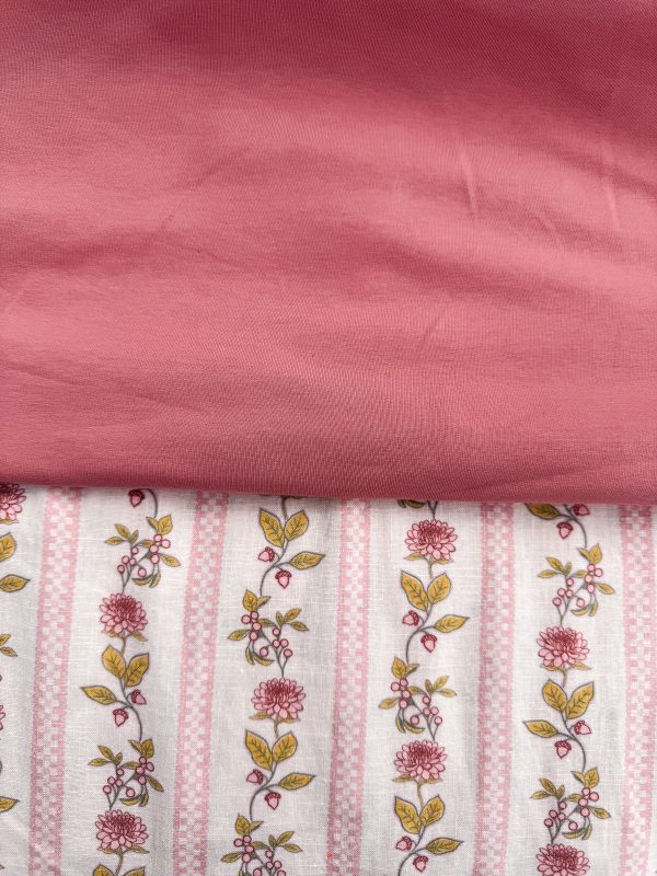 Rosy meadow stripe linnen - Afbeelding 3