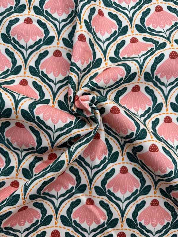 Botanical garden denim twill
