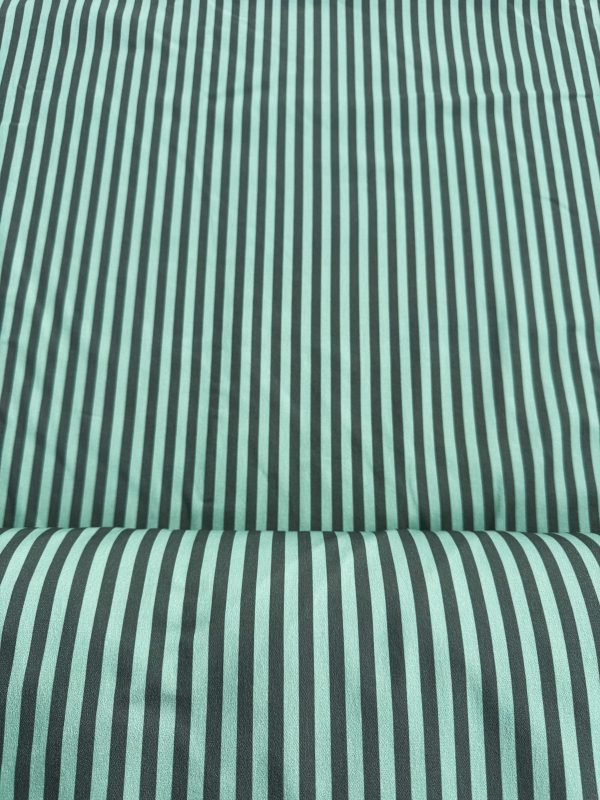 Streepjes groen denim twill - Afbeelding 2