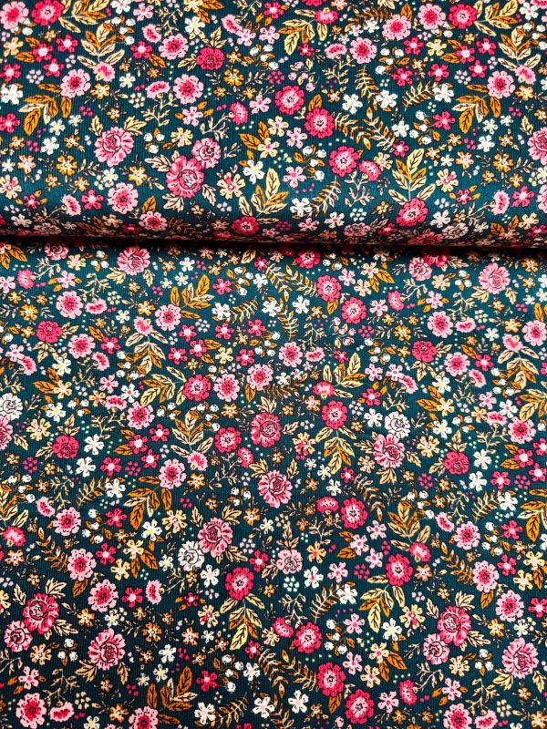 Corduroy vintage flowers - Afbeelding 2