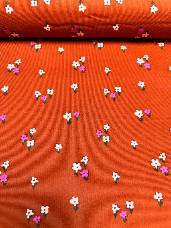 Corduroy lieve bloemetjes - Afbeelding 2