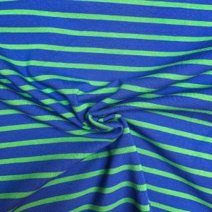 gestreepte jersey bretonse streep cobalt/groen