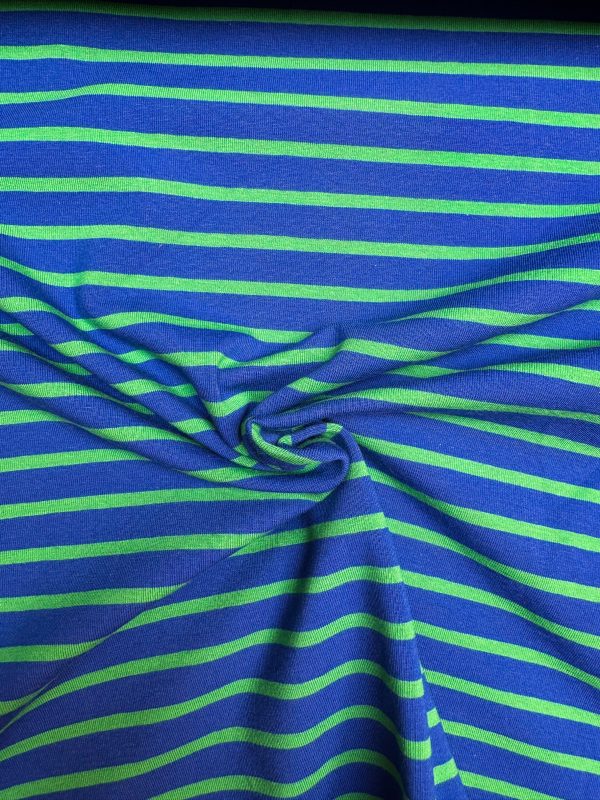 gestreepte jersey bretonse streep cobalt/groen