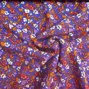 Multicolour flowers viscose