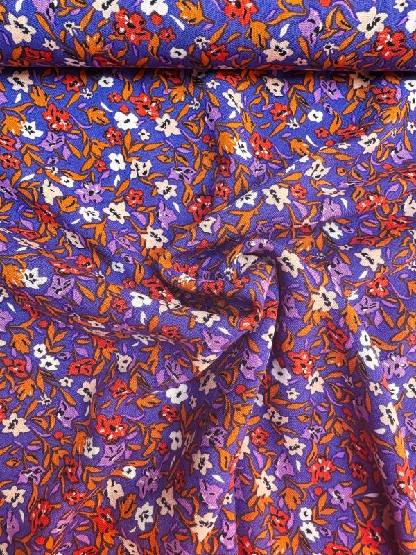 Multicolour flowers viscose
