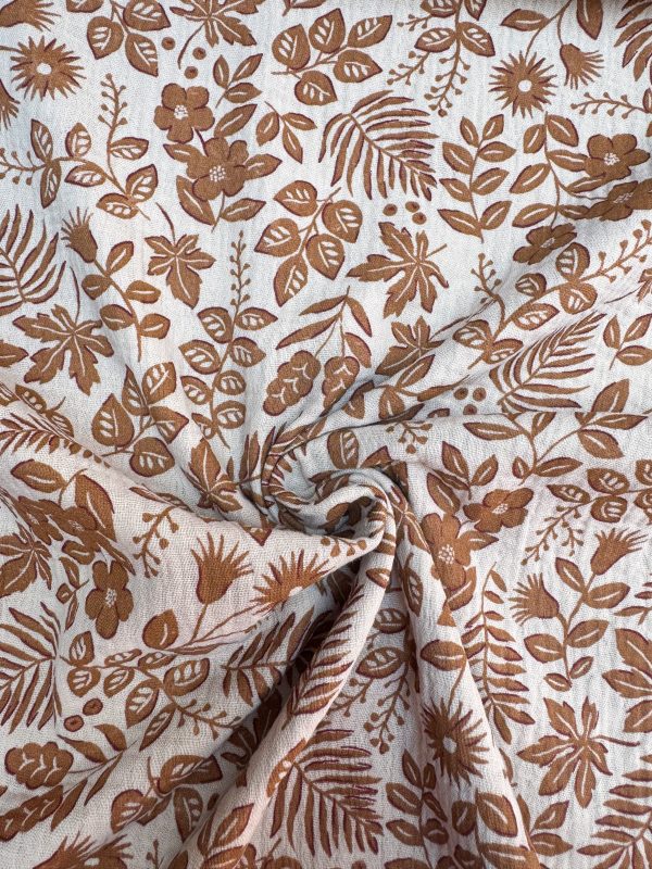Leaves offwhite double gauze