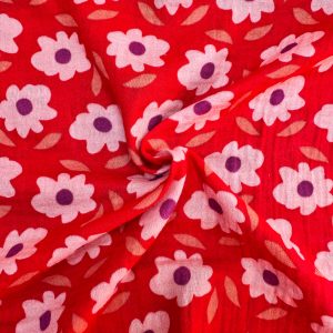 Bright blooms double gauze