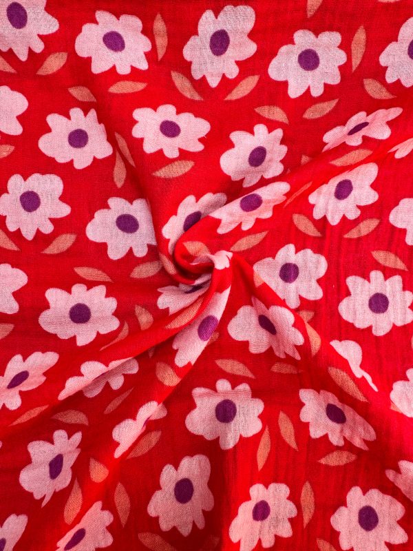 Bright blooms double gauze