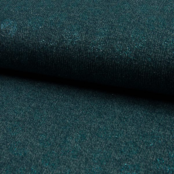 Knitted jersey leopard petrol