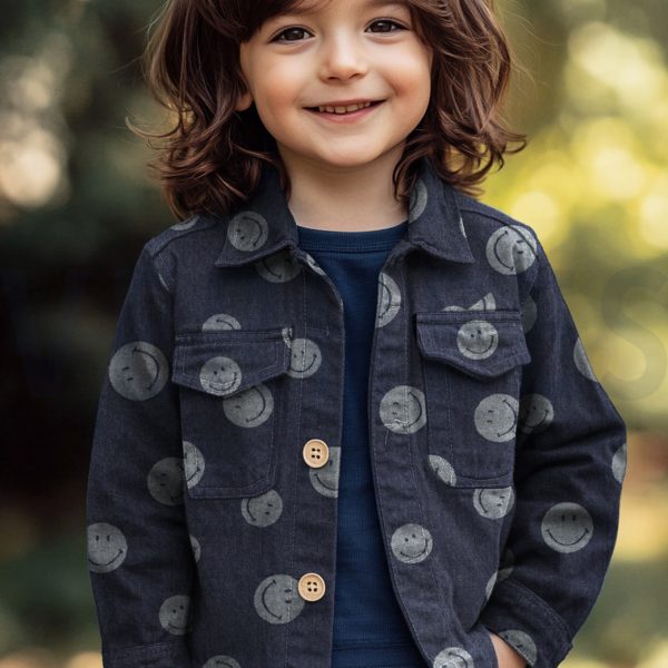 Smiley jacquard denim - Afbeelding 2