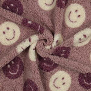 Mauve smileys teddy