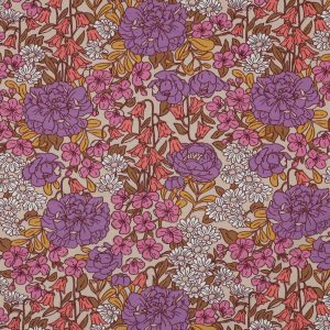 Flowergarden autumn purple jersey