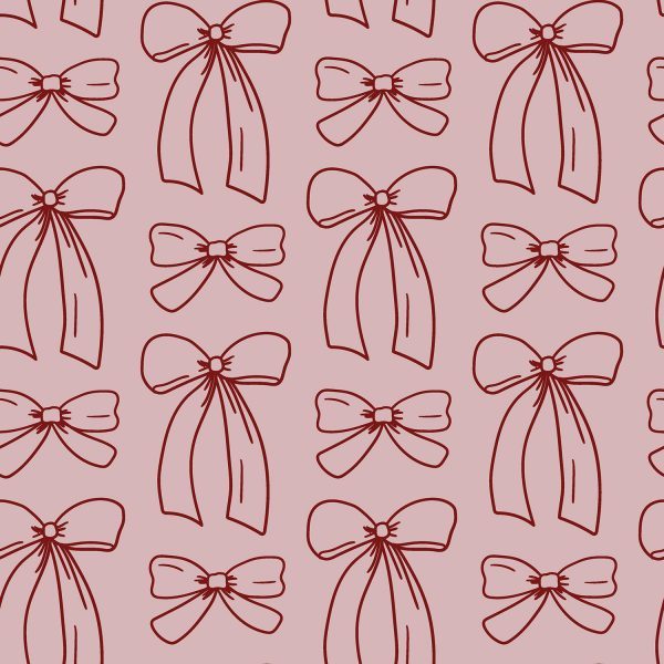 Burgundy bows frenchterry