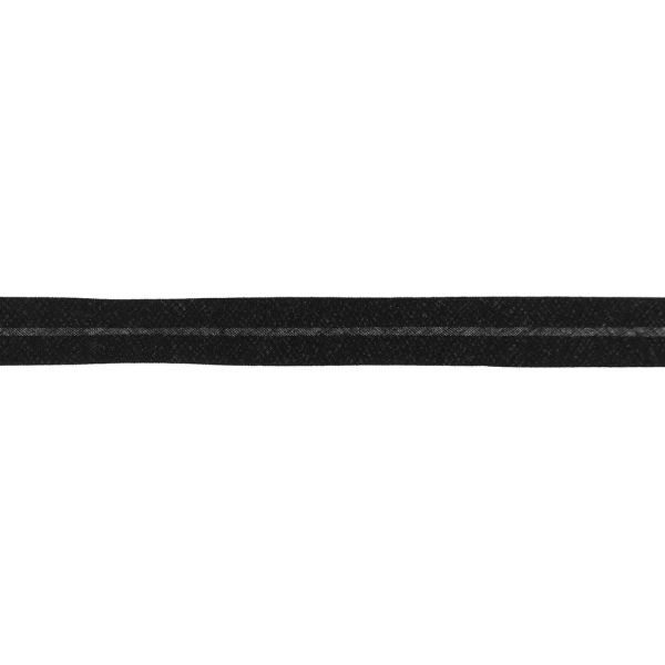 Biasband katoen 20mm zwart