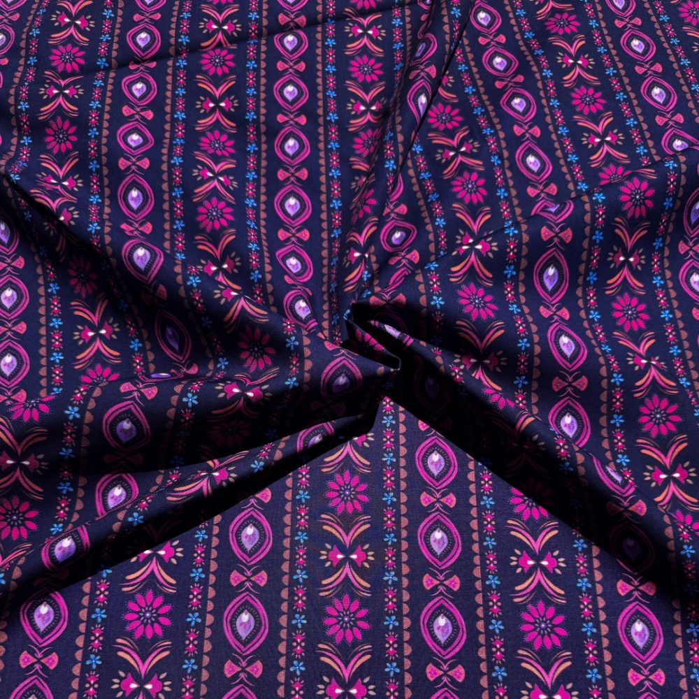 Katoen Navy blockprint