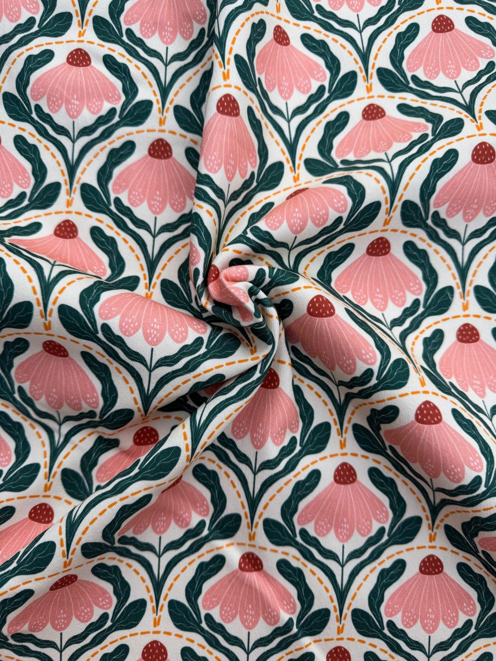 Botanical garden denim twill