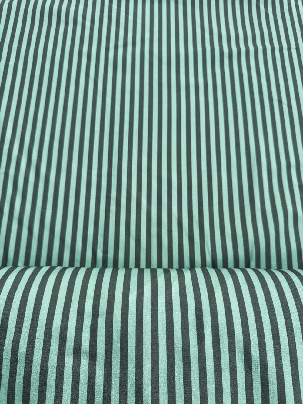 Streepjes groen denim twill - Afbeelding 2
