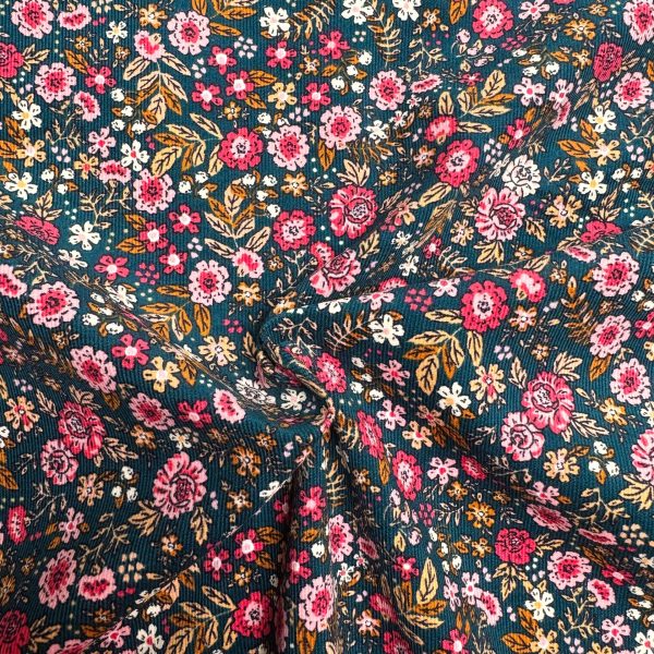Corduroy vintage flowers