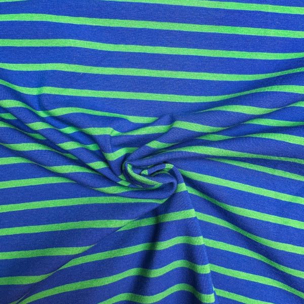 gestreepte jersey bretonse streep cobalt/groen