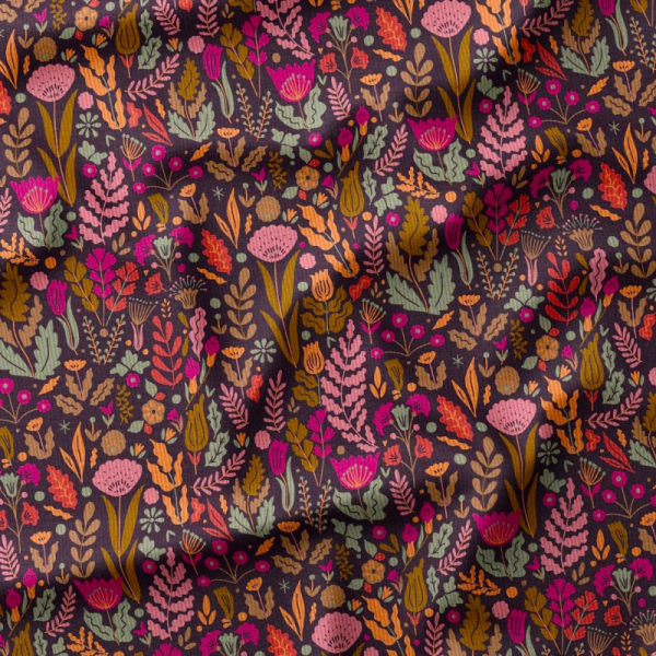 Choco bloemen corduroy