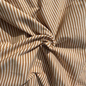 Smalle streep beige jersey
