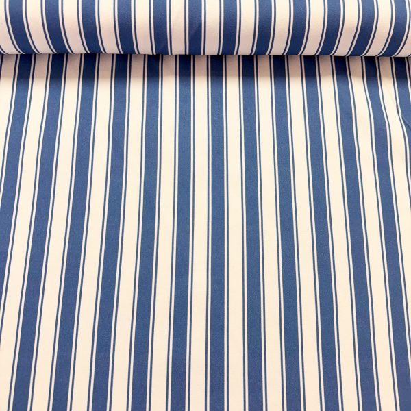 Stripes of blue denim twill