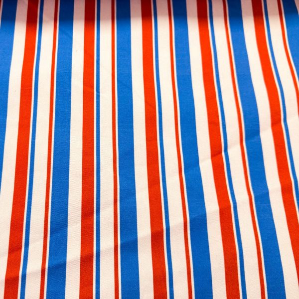 Liberty stripe denim twill