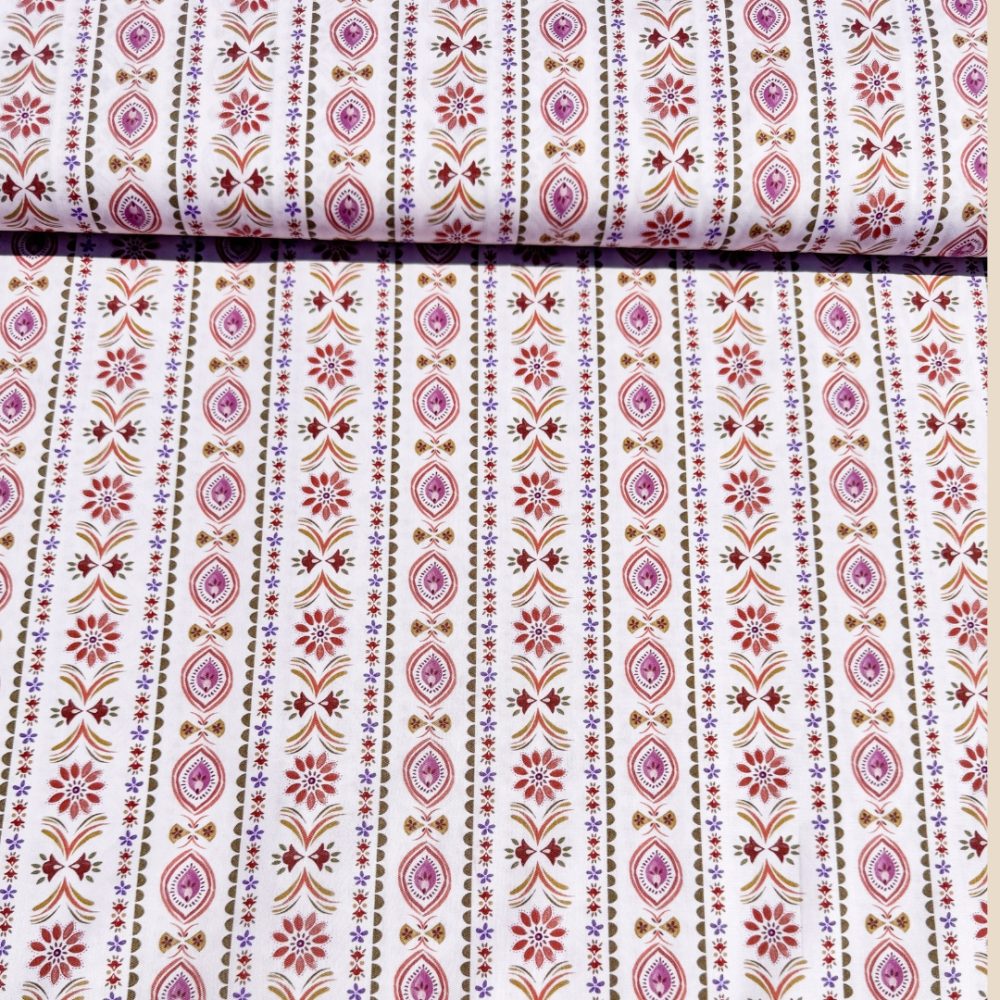Katoen white blockprint - Afbeelding 2