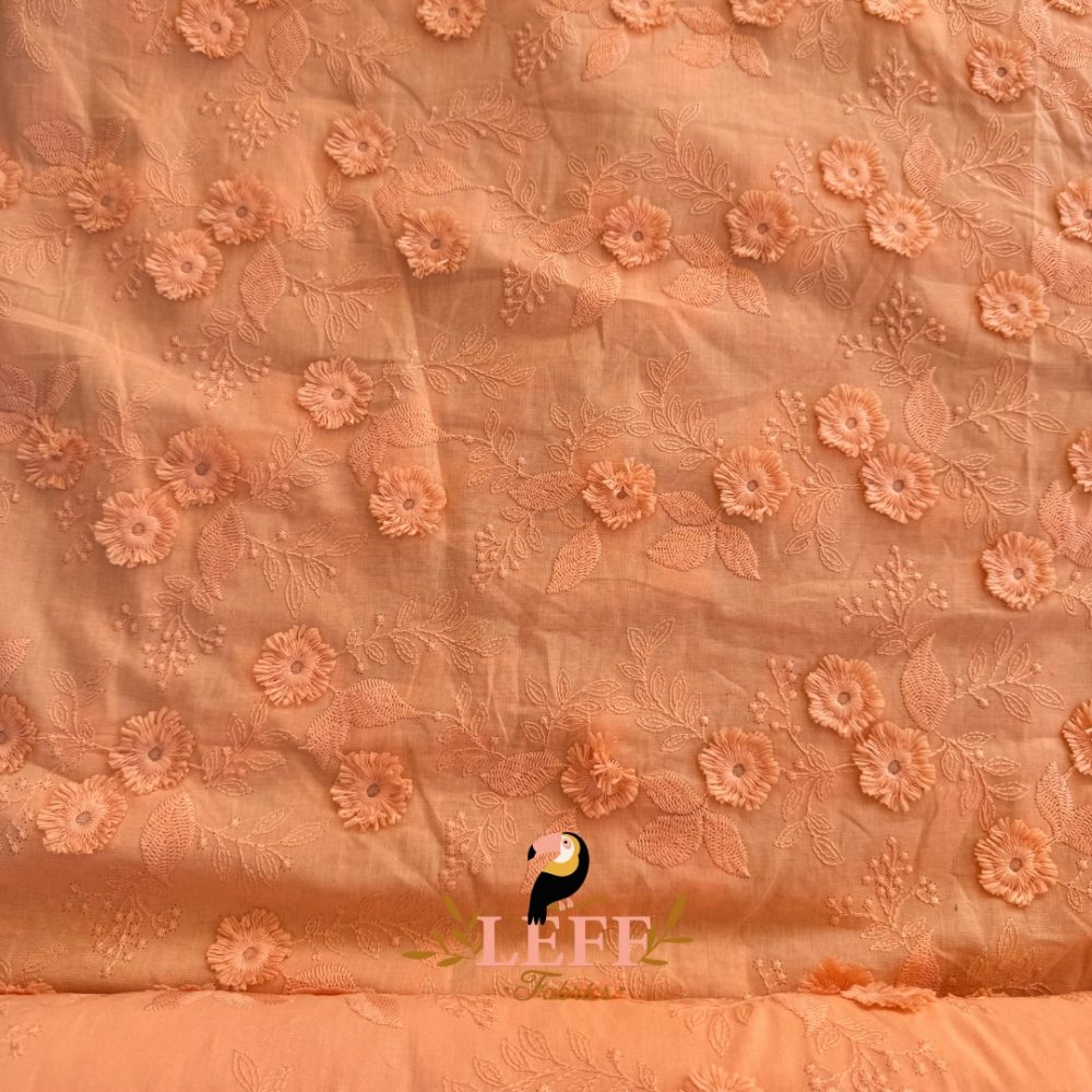 Bloemetjes broderie oranje - Afbeelding 2